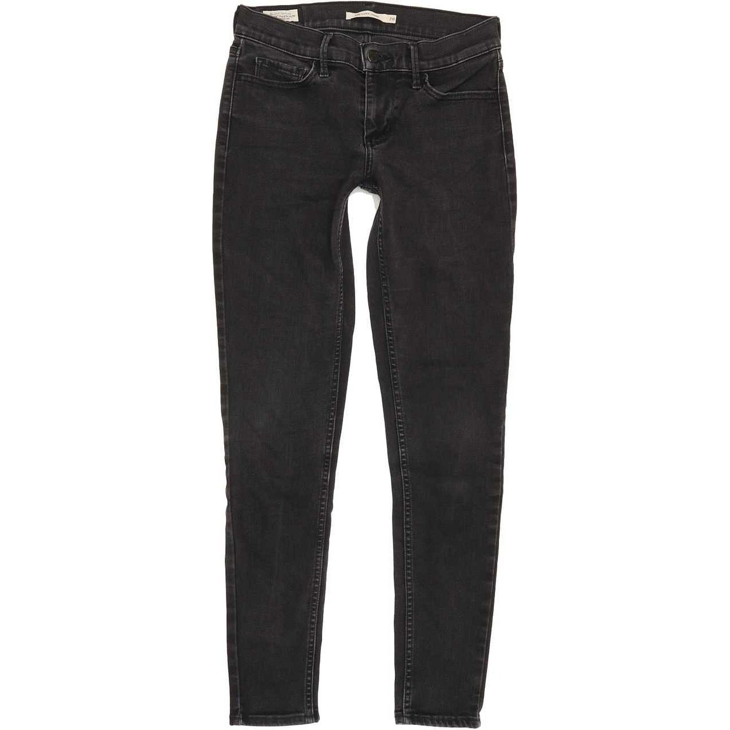 Levi's 710 Super Women Black Skinny Slim Jeans W28 L28