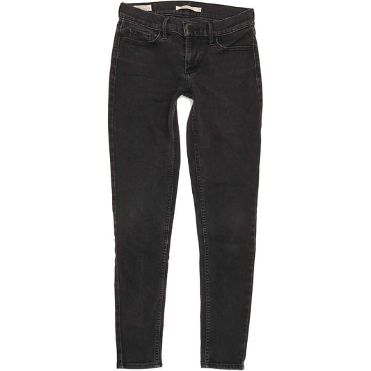 Levi's 710 Super Women Black Skinny Slim Jeans W28 L28