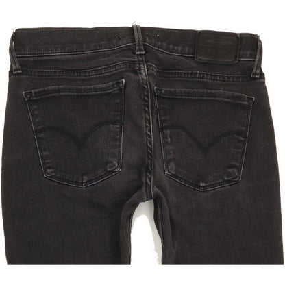 Levi's 710 Super Women Black Skinny Slim Jeans W28 L28