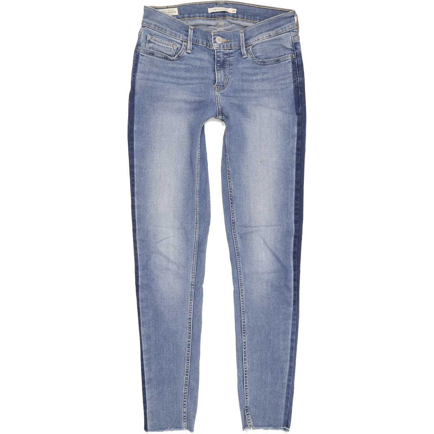 Levi's 710 Super Women Blue Skinny Slim Stretch Jeans W28 L28
