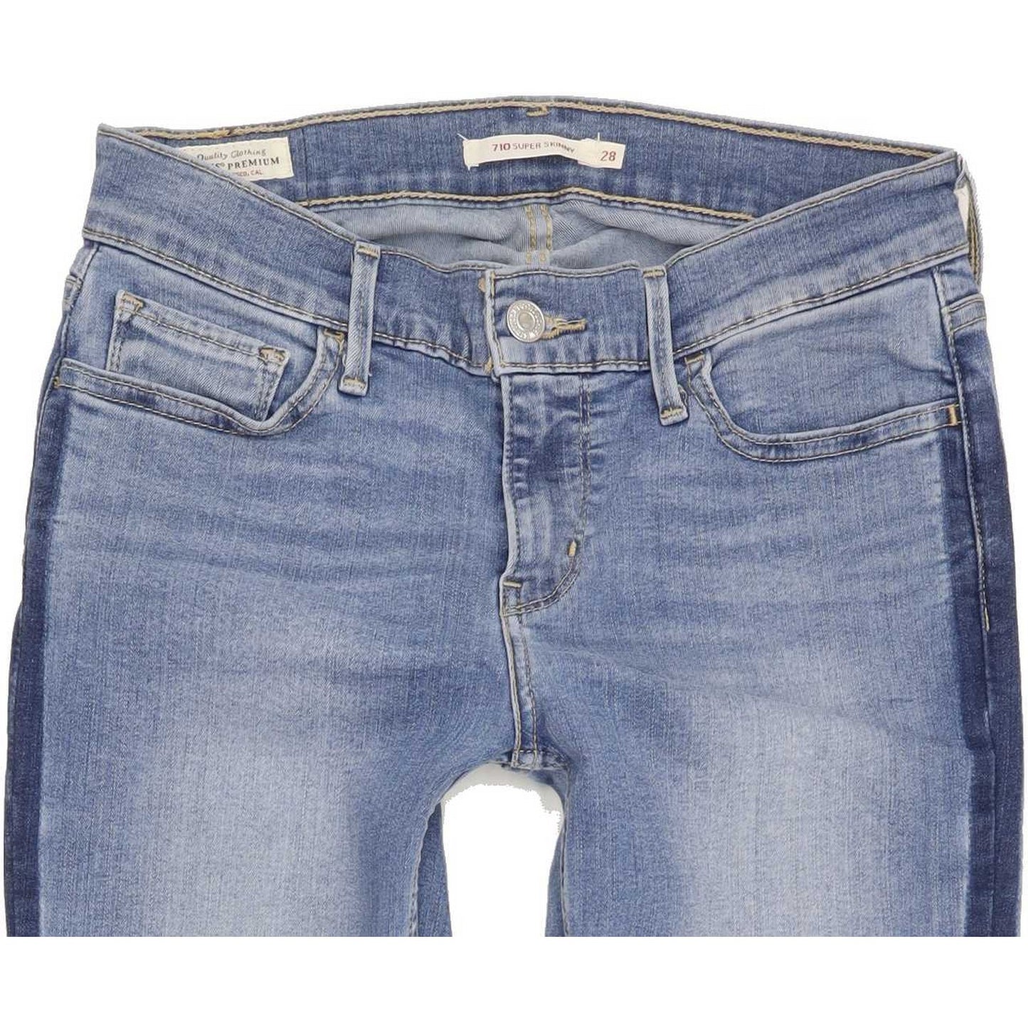 Levi's 710 Super Women Blue Skinny Slim Stretch Jeans W28 L28