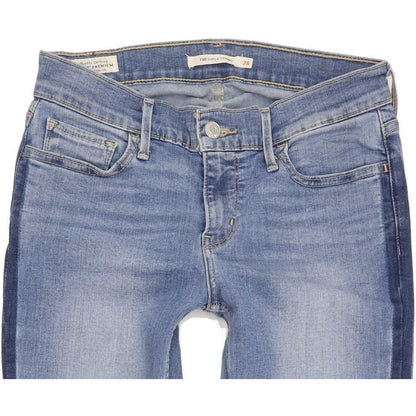 Levi's 710 Super Women Blue Skinny Slim Stretch Jeans W28 L28