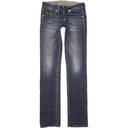 G-Star Midge Women Blue Straight Slim Stretch Jeans W26 L33