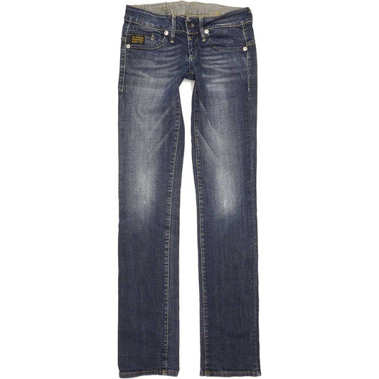 G-Star Midge Women Blue Straight Slim Stretch Jeans W26 L33