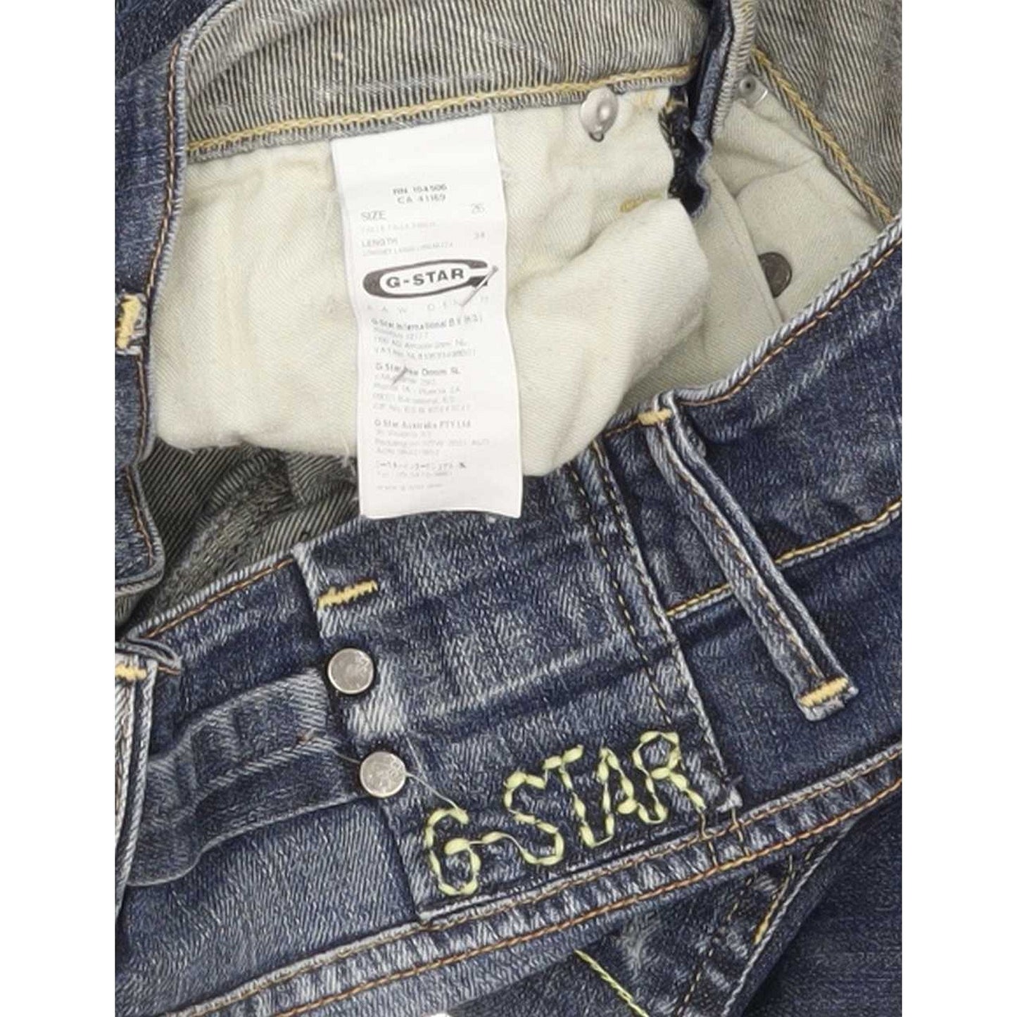 G-Star Midge Women Blue Straight Slim Stretch Jeans W26 L33
