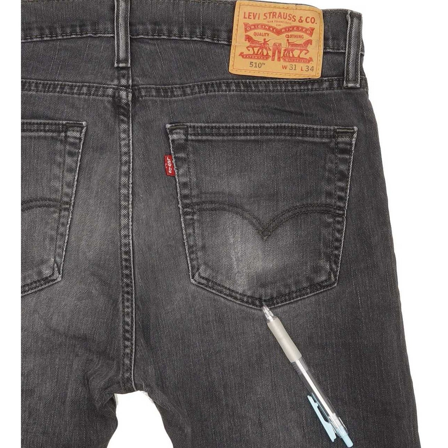 Levi's 510 Men Charcoal Skinny Slim Jeans W31 L33