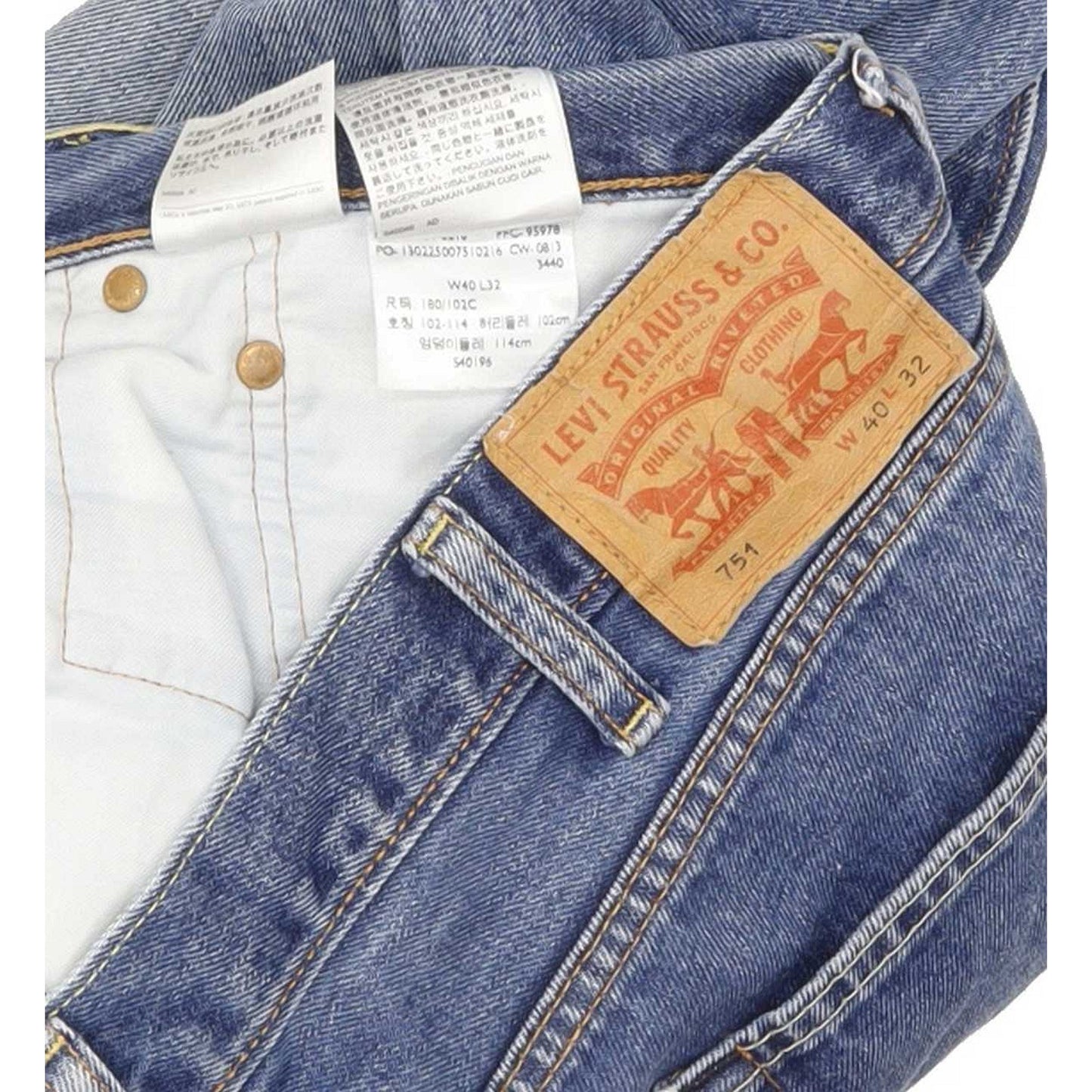 Levi's 751 Men Blue Straight Regular Jeans W40 L29