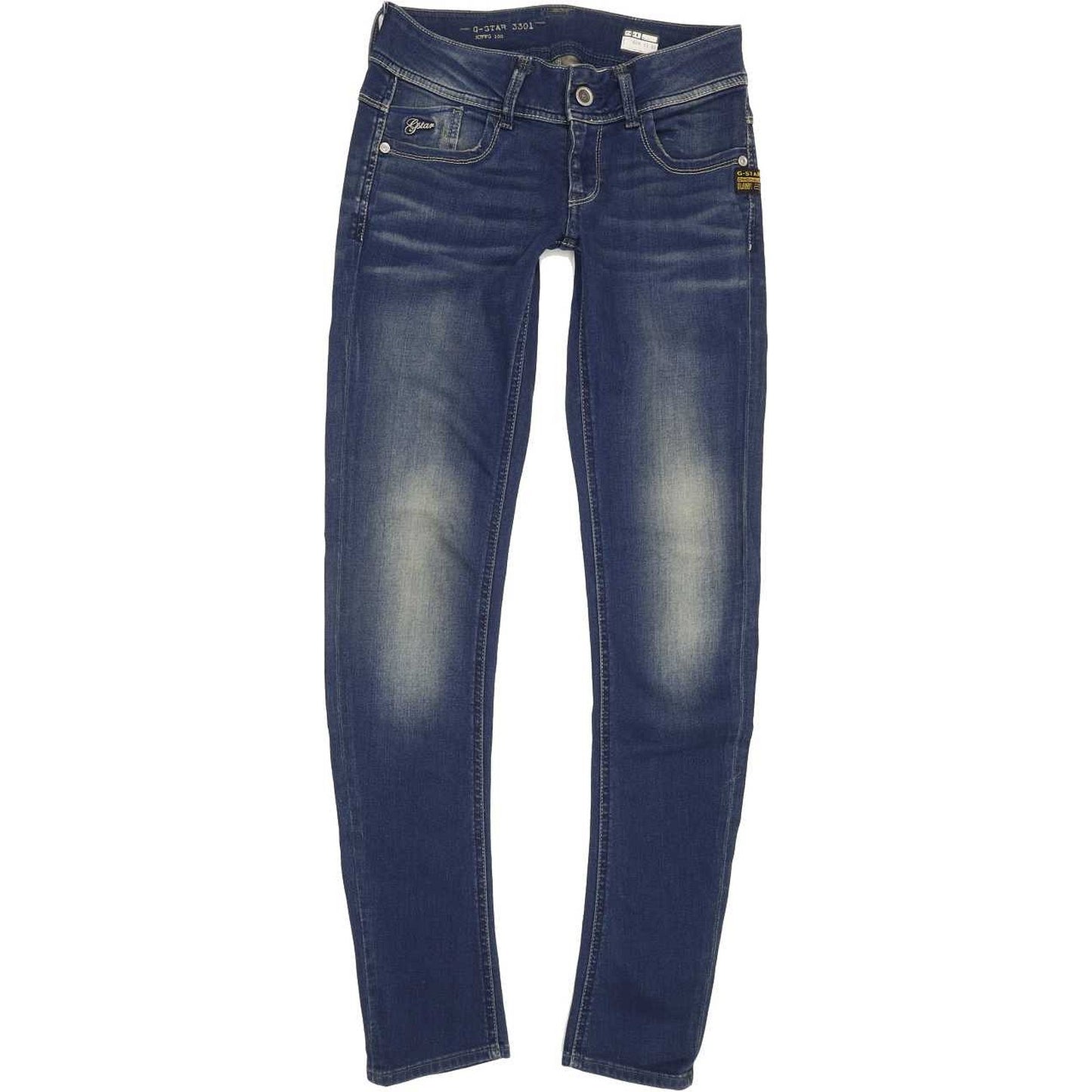 G-Star Lynn Women Blue Straight Slim Stretch Jeans W26 L31