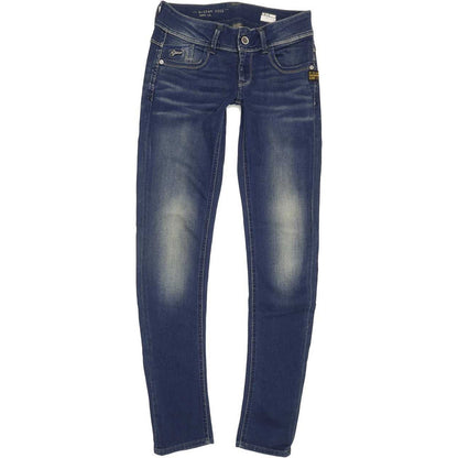 G-Star Lynn Women Blue Straight Slim Stretch Jeans W26 L31