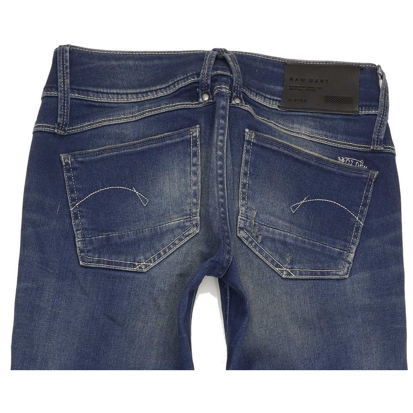 G-Star Lynn Women Blue Straight Slim Stretch Jeans W26 L31