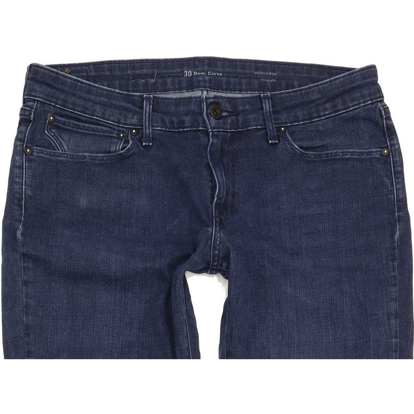 Levi's Demi Curve Women Blue Straight Slim Stretch Jeans W30 L32