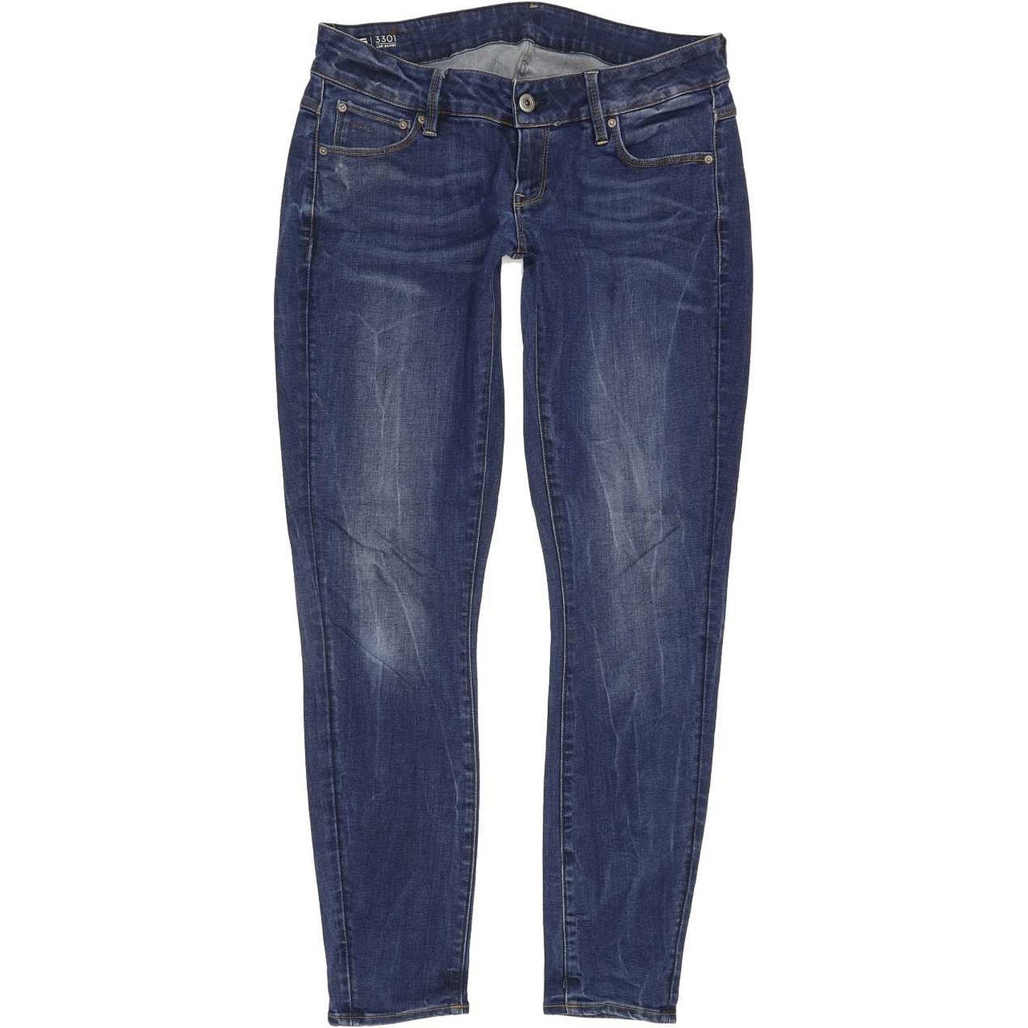 G-Star 3301 Low Women Blue Skinny Slim Stretch Jeans W30 L29