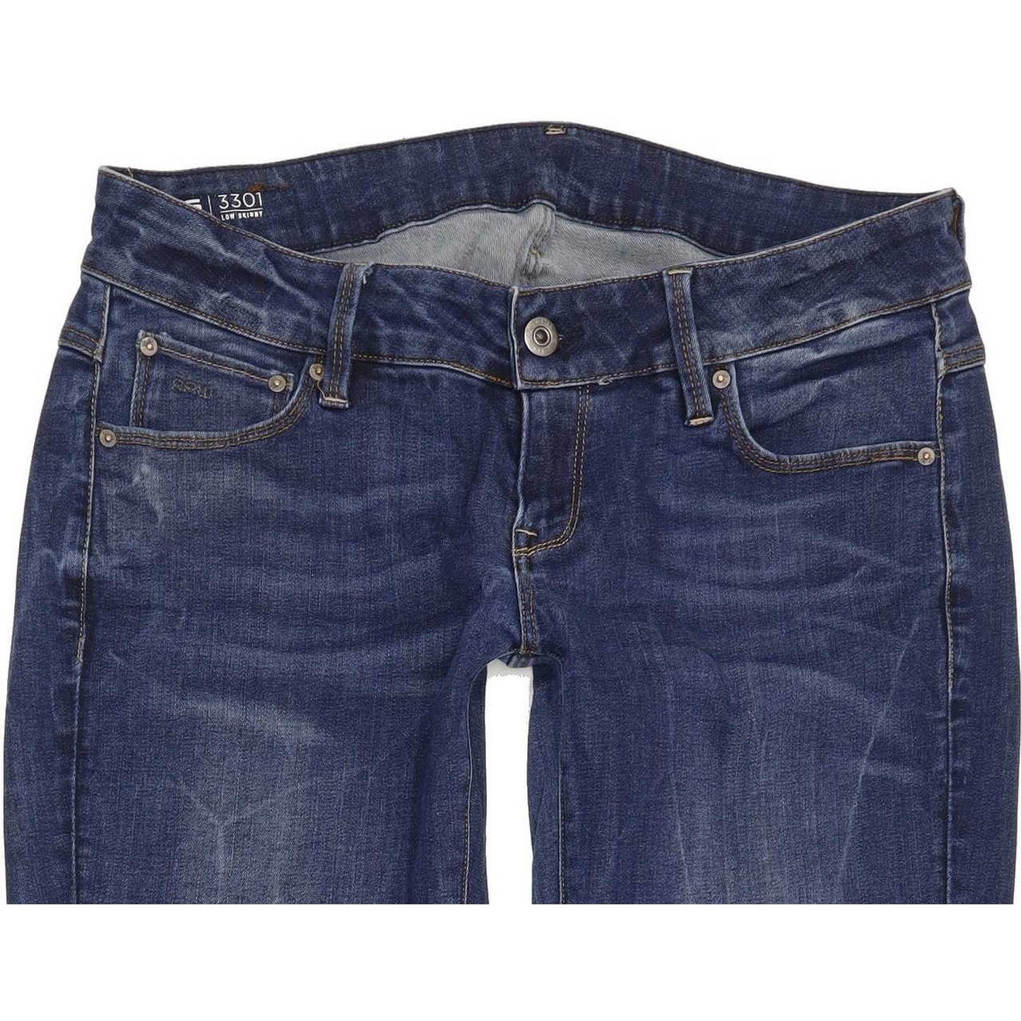 G-Star 3301 Low Women Blue Skinny Slim Stretch Jeans W30 L29