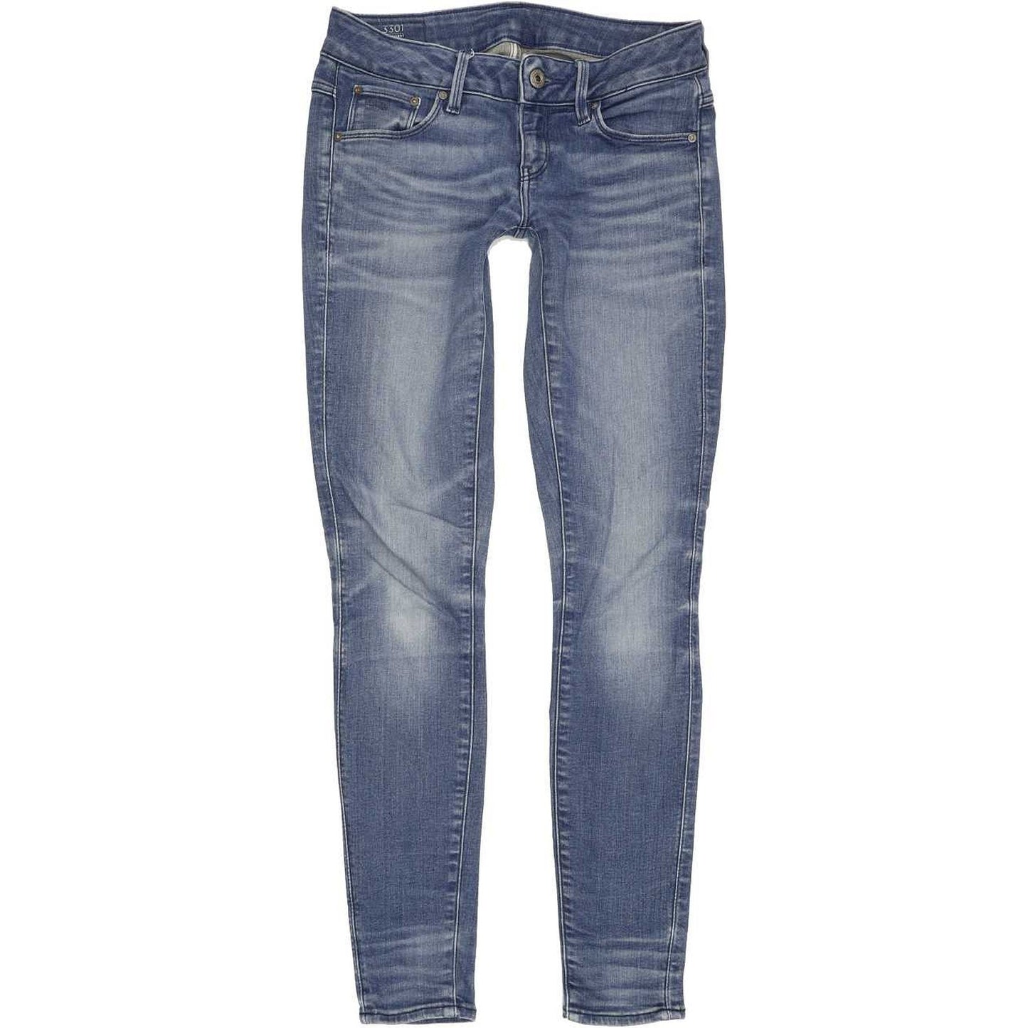 G-Star 3301 Low Women Blue Skinny Slim Stretch Jeans W26 L30