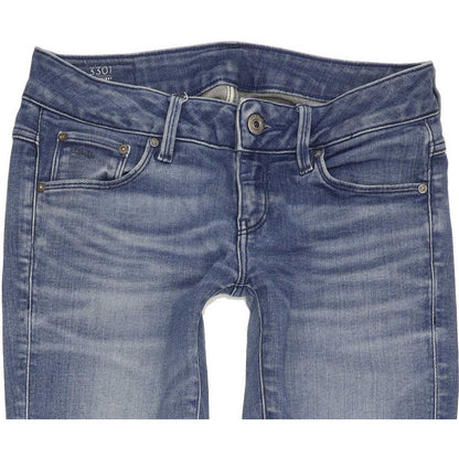 G-Star 3301 Low Women Blue Skinny Slim Stretch Jeans W26 L30