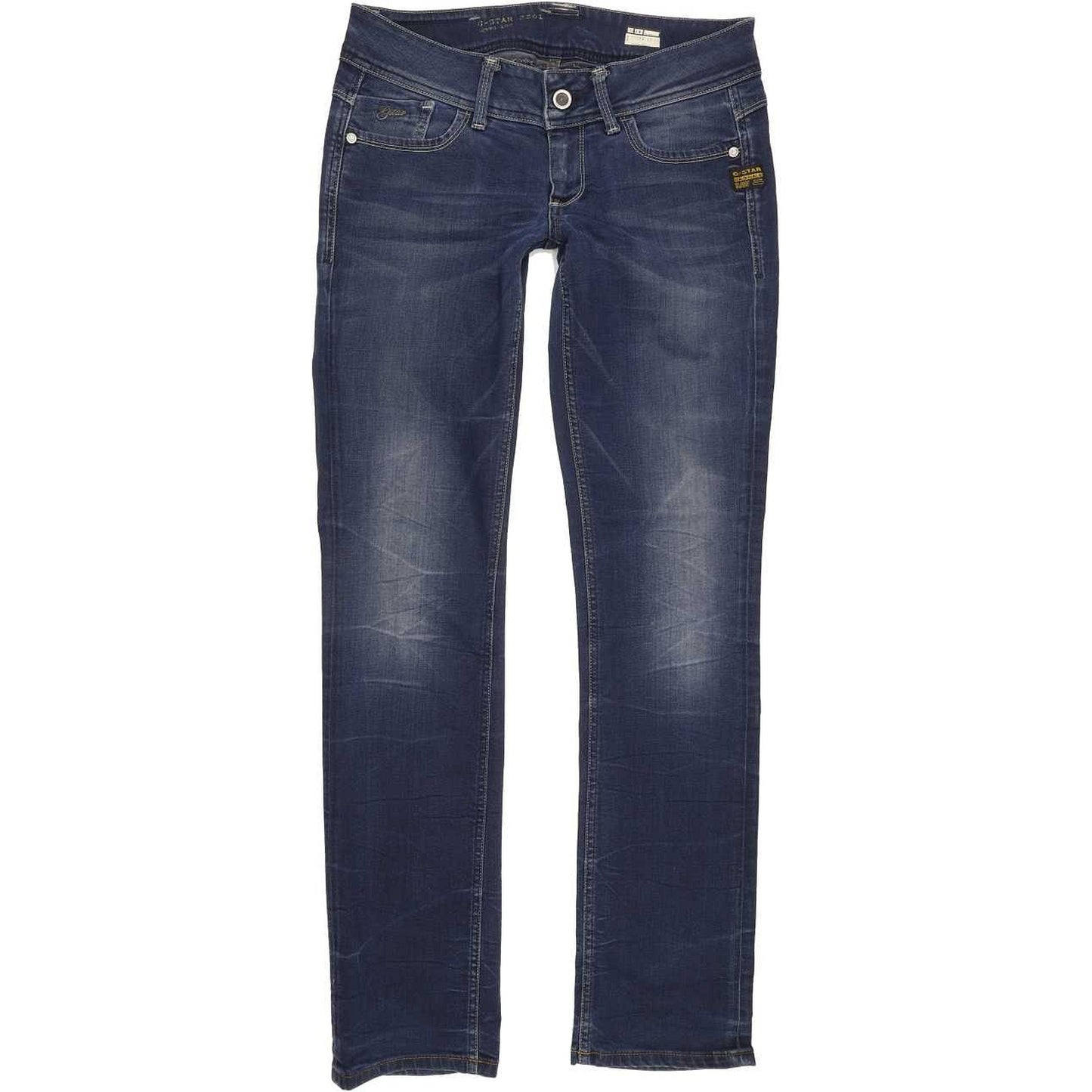 G-Star Lynn Women Blue Straight Slim Stretch Jeans W30 L33