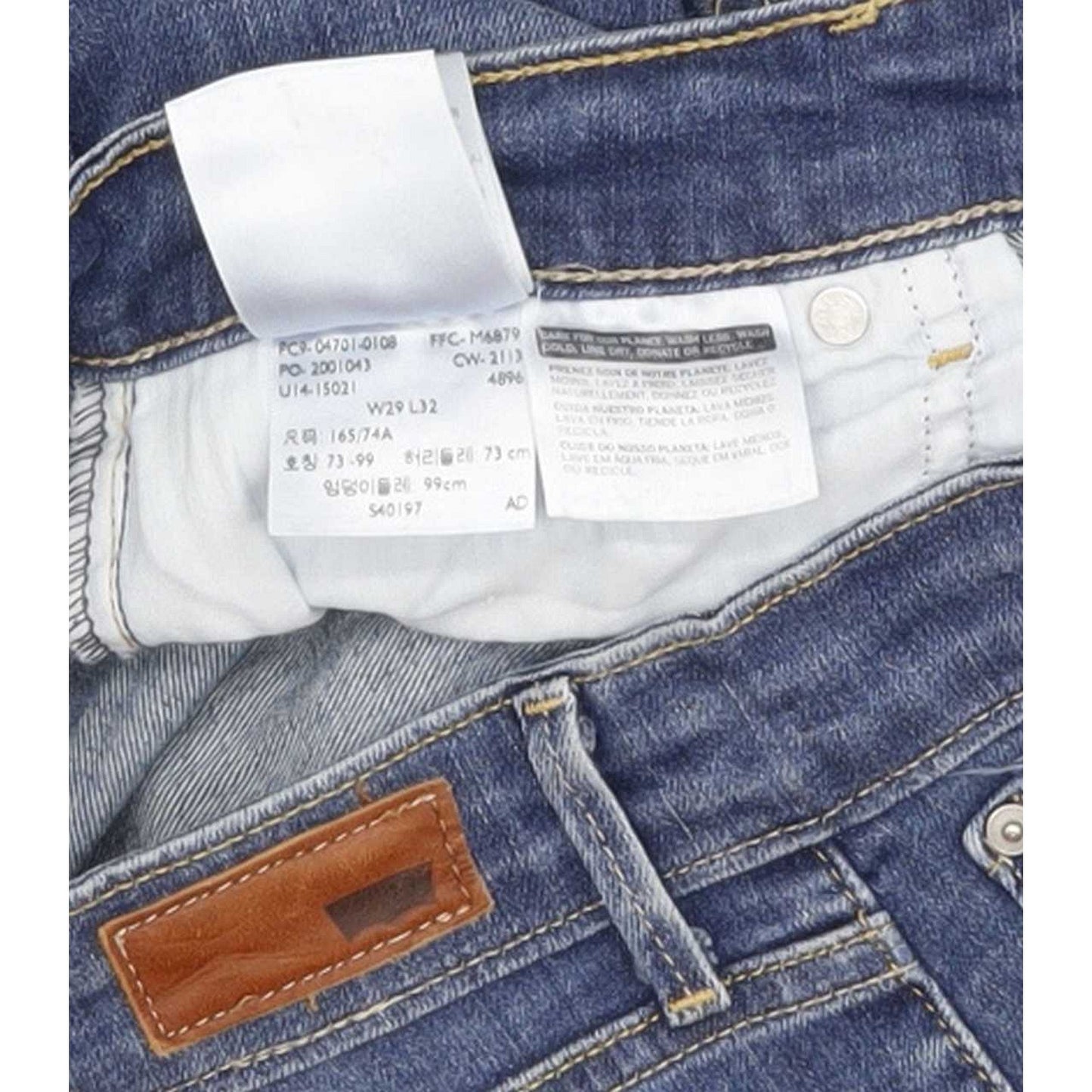 Levi's Women Blue Straight Slim Stretch Jeans W28 L32