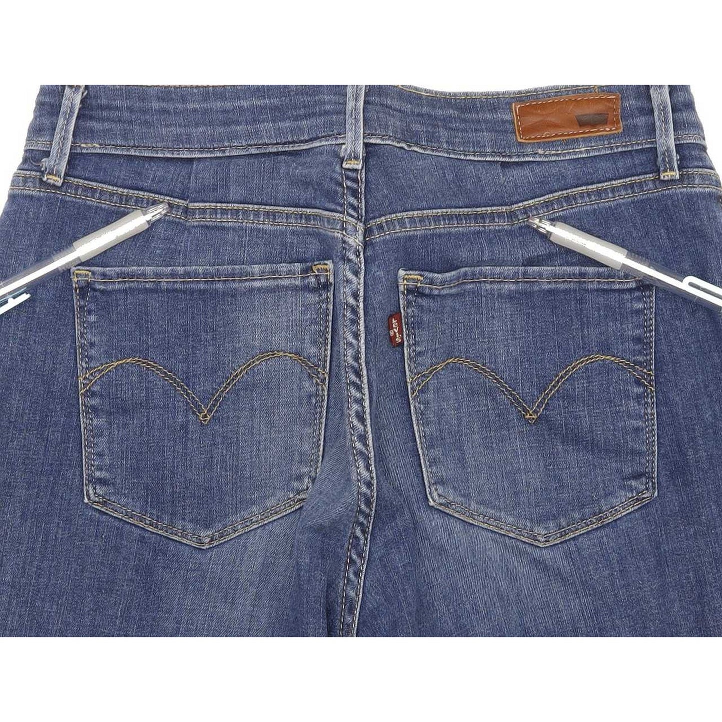 Levi's Women Blue Straight Slim Stretch Jeans W28 L32