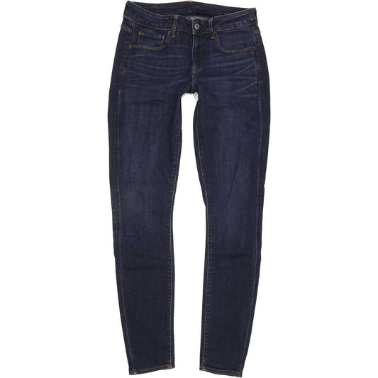 G-Star 3301 Deconst Mid Women Blue Skinny Regular Stretch Jeans W29 L32