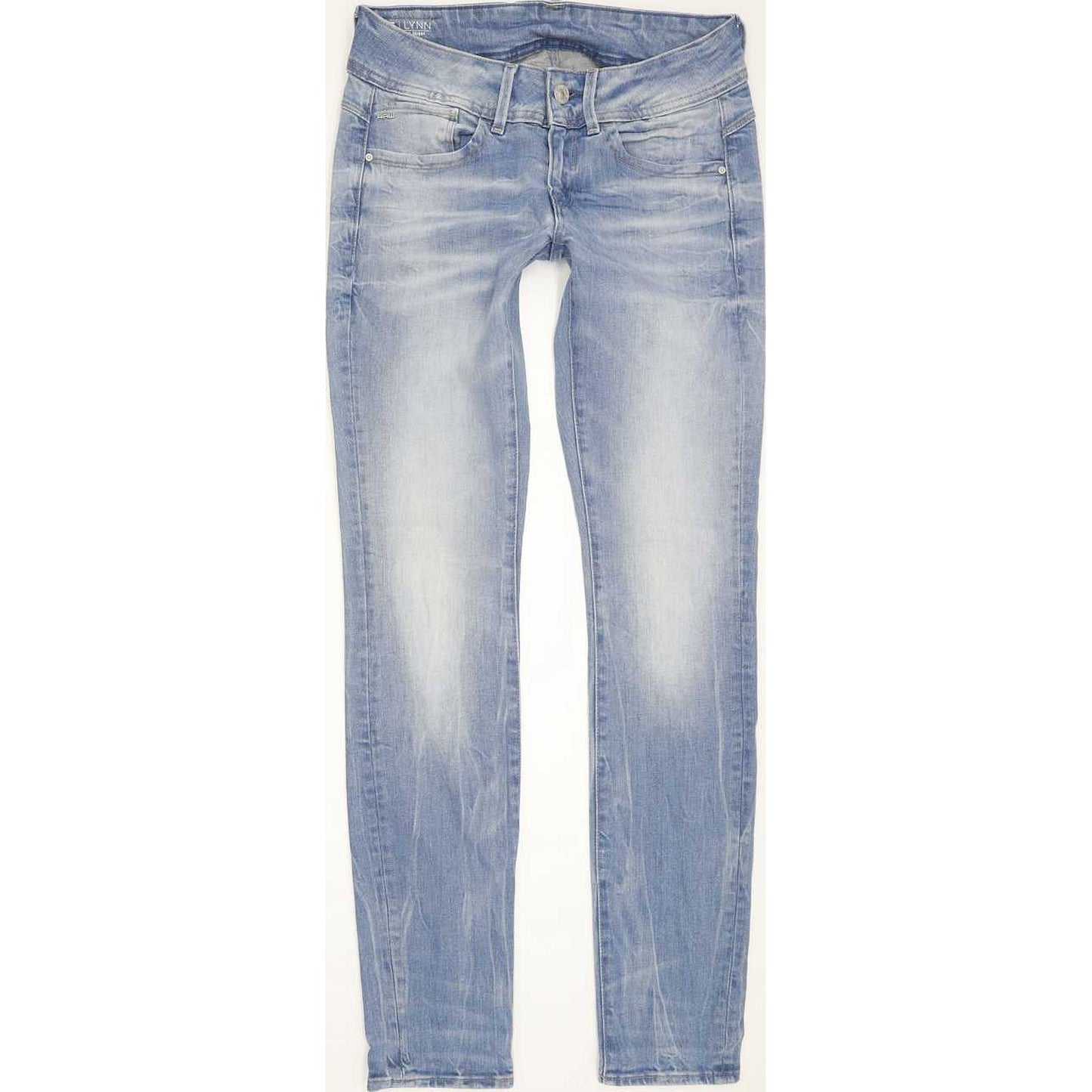 G-Star Lynn Mid Women Blue Skinny Slim Stretch Jeans W26 L32