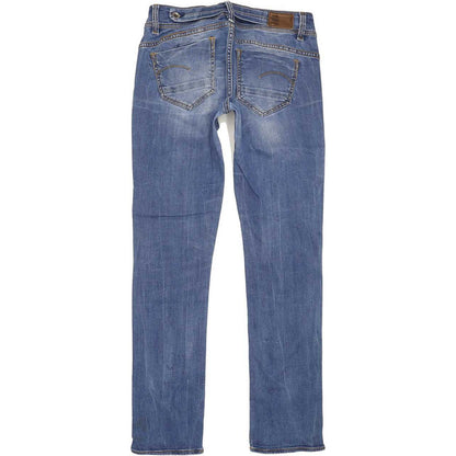 G-Star Midge Saddle Mid Women Blue Straight Slim Stretch Jeans W29 L32