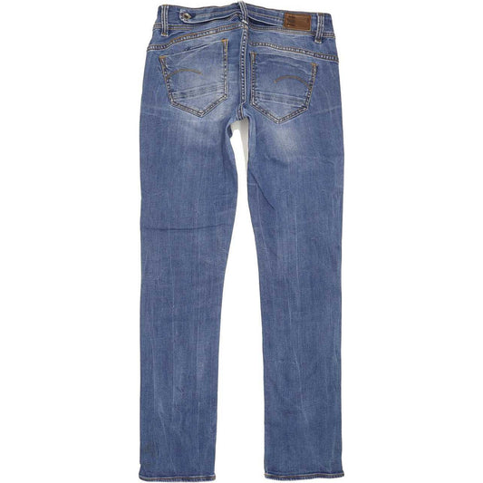 G-Star Midge Saddle Mid Women Blue Straight Slim Stretch Jeans W29 L32