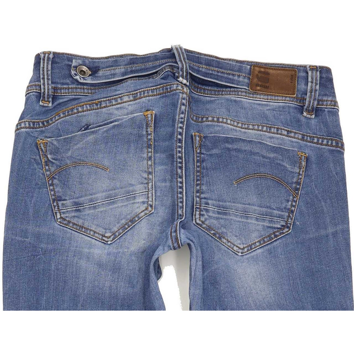 G-Star Midge Saddle Mid Women Blue Straight Slim Stretch Jeans W29 L32