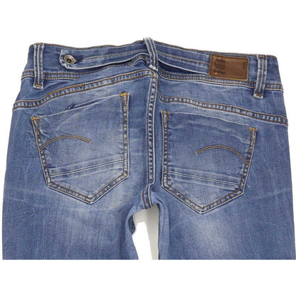 G-Star Midge Saddle Mid Women Blue Straight Slim Stretch Jeans W29 L32