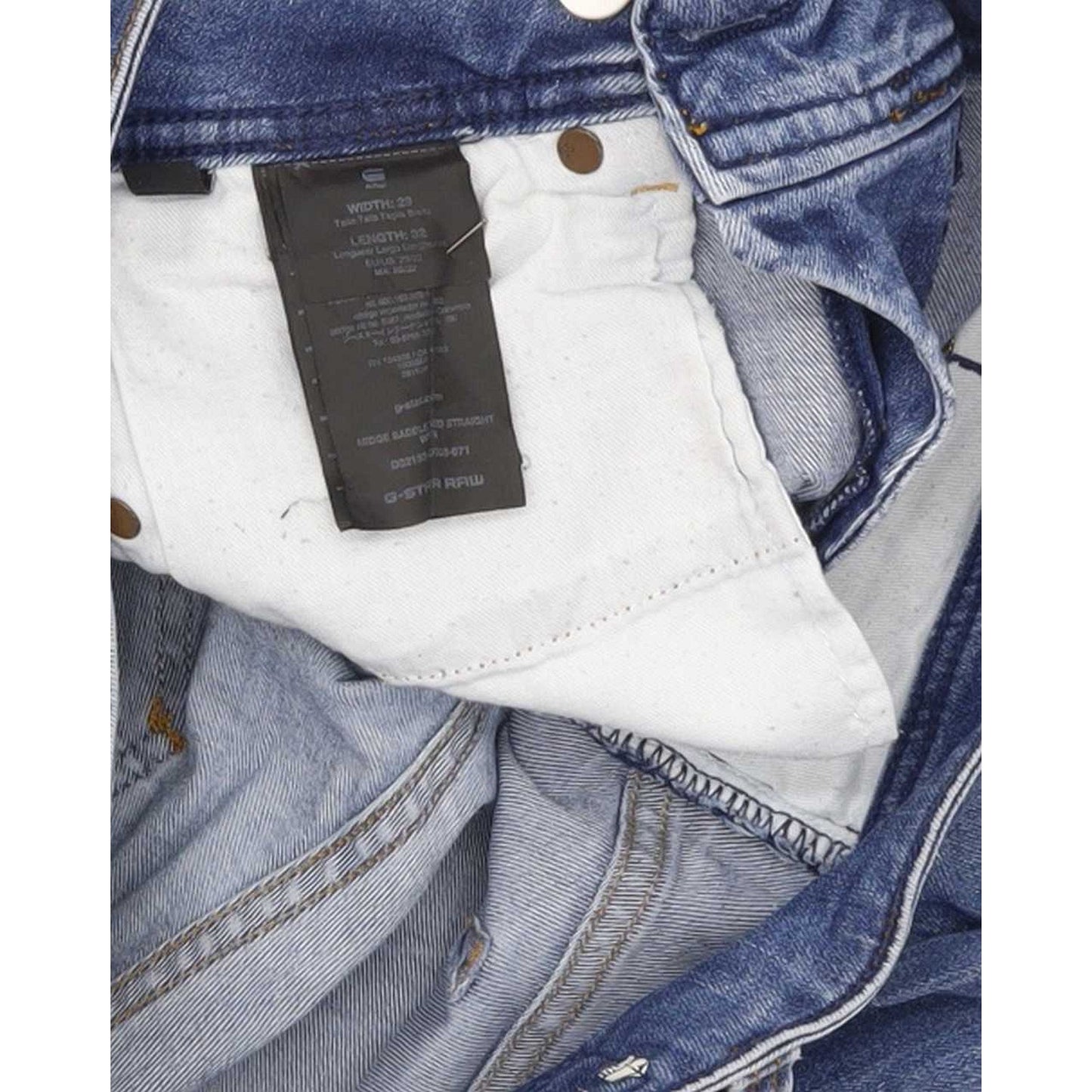 G-Star Midge Saddle Mid Women Blue Straight Slim Stretch Jeans W29 L32