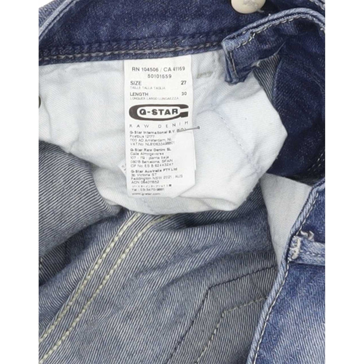 G-Star Royce Women Blue Skinny Slim Stretch Jeans W27 L31