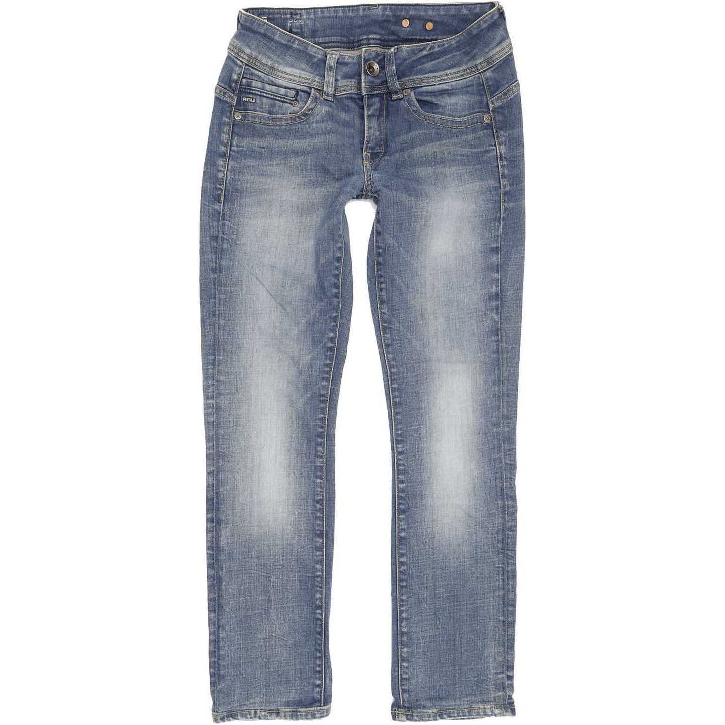 G-Star Midge Saddle Mid Women Blue Straight Slim Jeans W26 L26