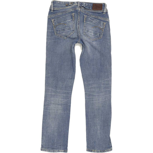G-Star Midge Saddle Mid Women Blue Straight Slim Jeans W26 L26