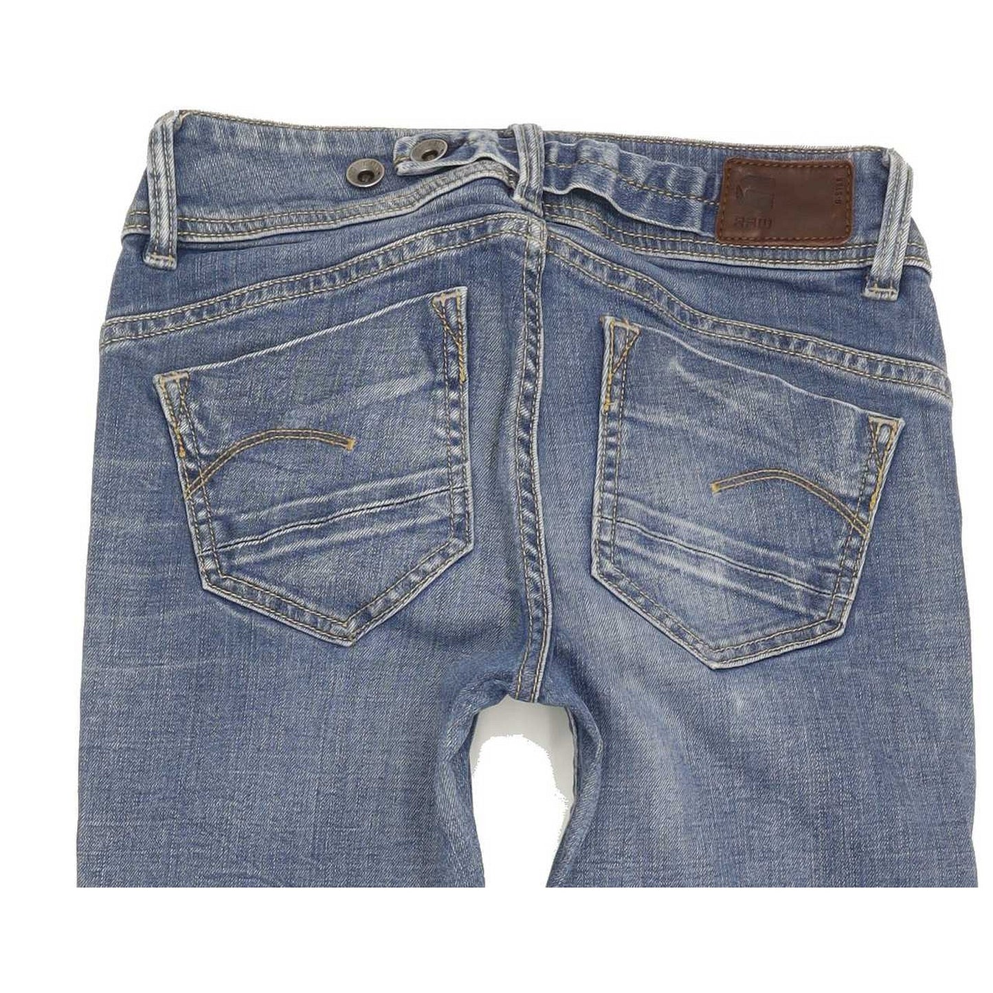 G-Star Midge Saddle Mid Women Blue Straight Slim Jeans W26 L26