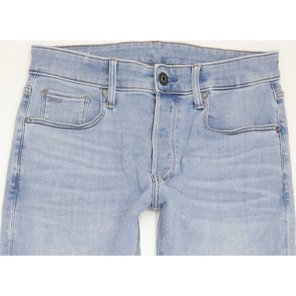 G-Star 3301 Men Blue Straight Slim Stretch Jeans W30 L29