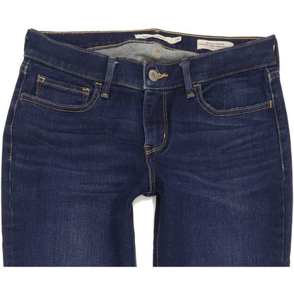 Levi's 710 Super Women Blue Skinny Slim Stretch Jeans W28 L31