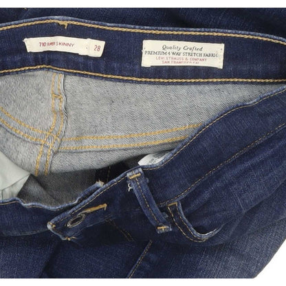 Levi's 710 Super Women Blue Skinny Slim Stretch Jeans W28 L31