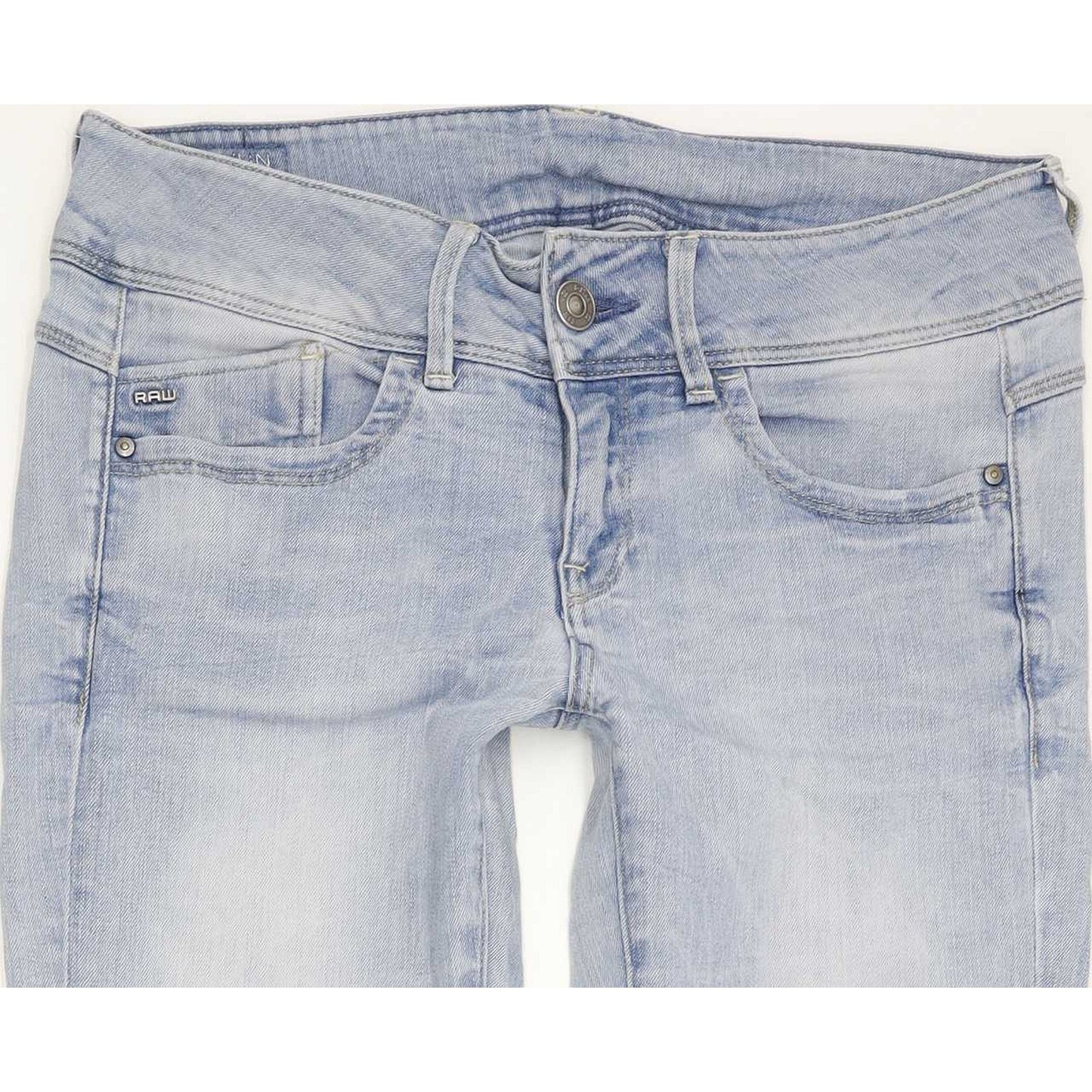 G-Star Lynn Mid Women Blue Skinny Slim Stretch Jeans W27 L27