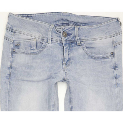 G-Star Lynn Mid Women Blue Skinny Slim Stretch Jeans W27 L27
