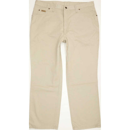 Wrangler Ohio Gabardine Men Beige Straight Regular Jeans W40 L30