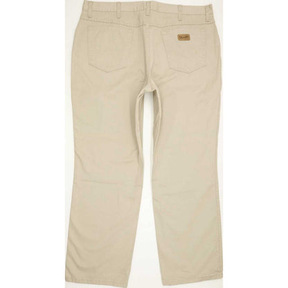 Wrangler Ohio Gabardine Men Beige Straight Regular Jeans W40 L30