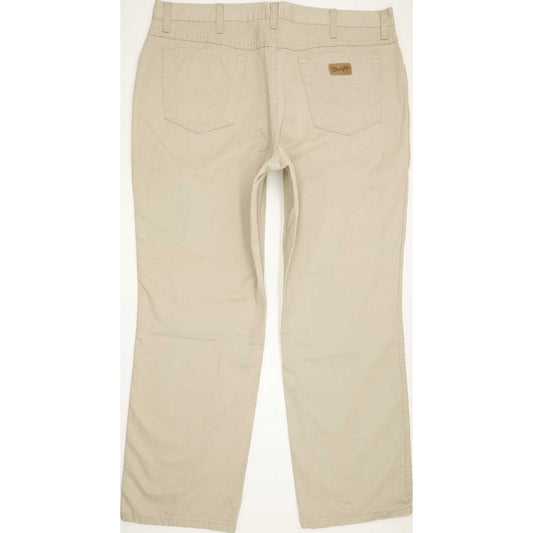Wrangler Ohio Gabardine Men Beige Straight Regular Jeans W40 L30