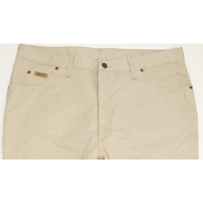 Wrangler Ohio Gabardine Men Beige Straight Regular Jeans W40 L30