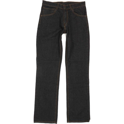 Levi's 595 Men Black Straight Regular Stretch Jeans W28 L30