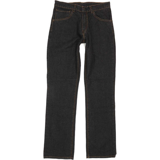 Levi's 595 Men Black Straight Regular Stretch Jeans W28 L30
