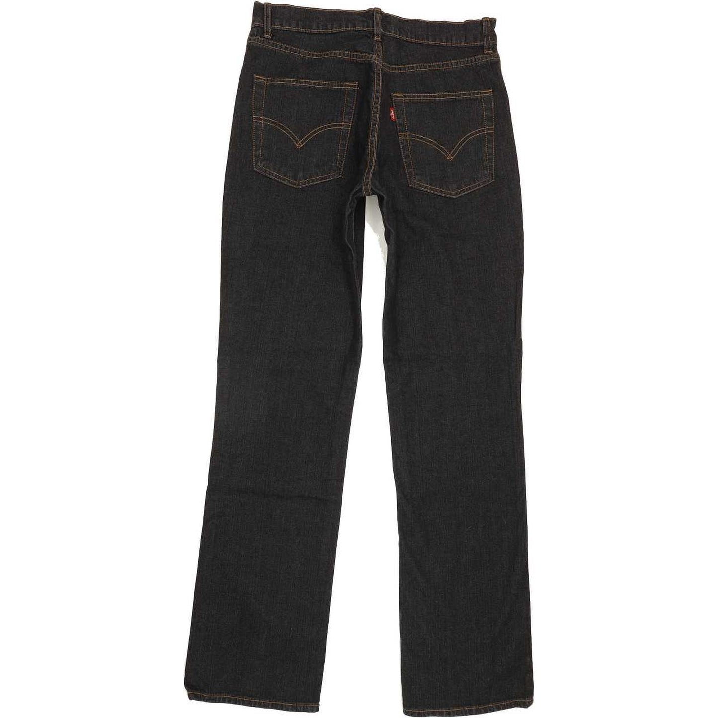 Levi's 595 Men Black Straight Regular Stretch Jeans W28 L30