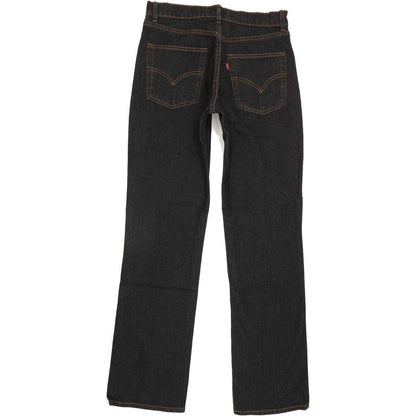 Levi's 595 Men Black Straight Regular Stretch Jeans W28 L30