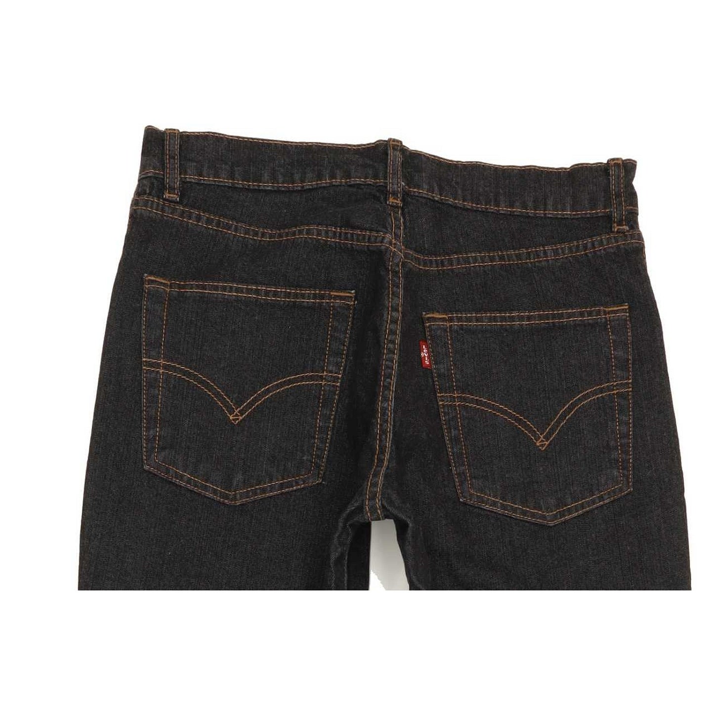 Levi's 595 Men Black Straight Regular Stretch Jeans W28 L30