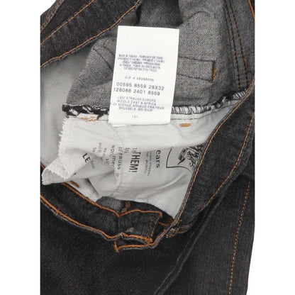 Levi's 595 Men Black Straight Regular Stretch Jeans W28 L30