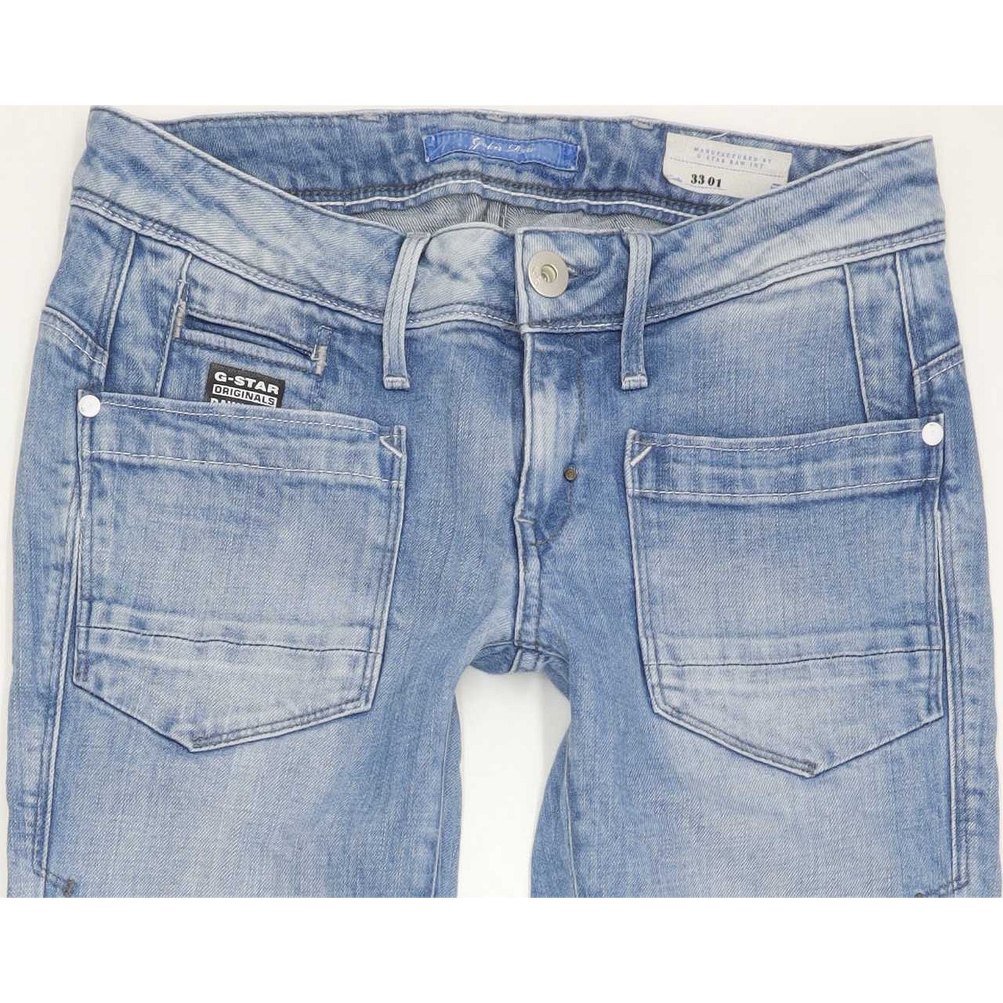 G-Star Low T Women Blue Skinny Slim Stretch Jeans W27 L31