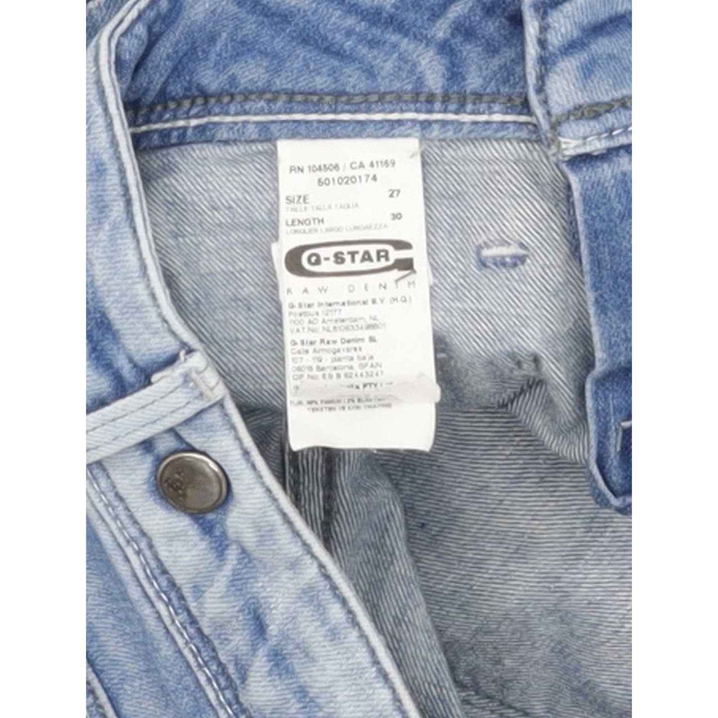 G-Star Low T Women Blue Skinny Slim Stretch Jeans W27 L31